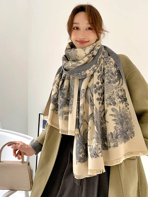 Imitation Cashmere Shawl Printed Warm Scarf