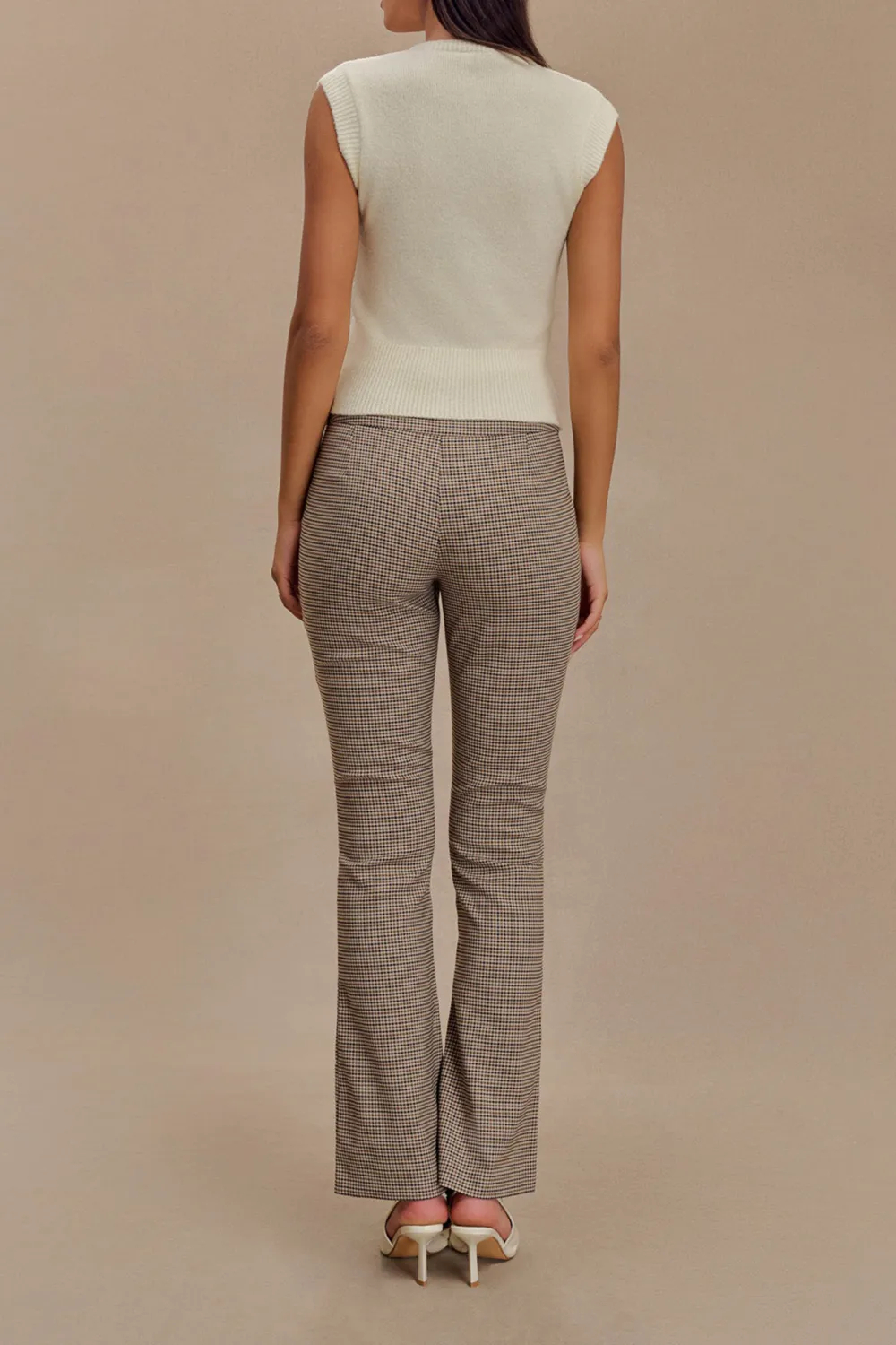 Mid Rise Buckle Straight Leg Pant