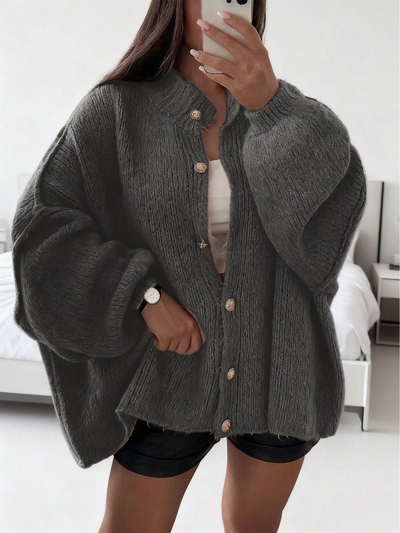 Women's Autumn/Winter Sweater, Fashion New Style - Minimalist Loose Fit Knit Cardigan