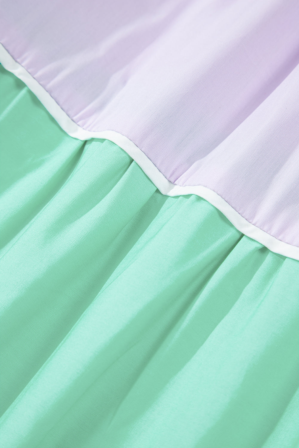 Multicolour Colorblock Self-Tie Straps High Waist Flowy Maxi Dress With Pockets