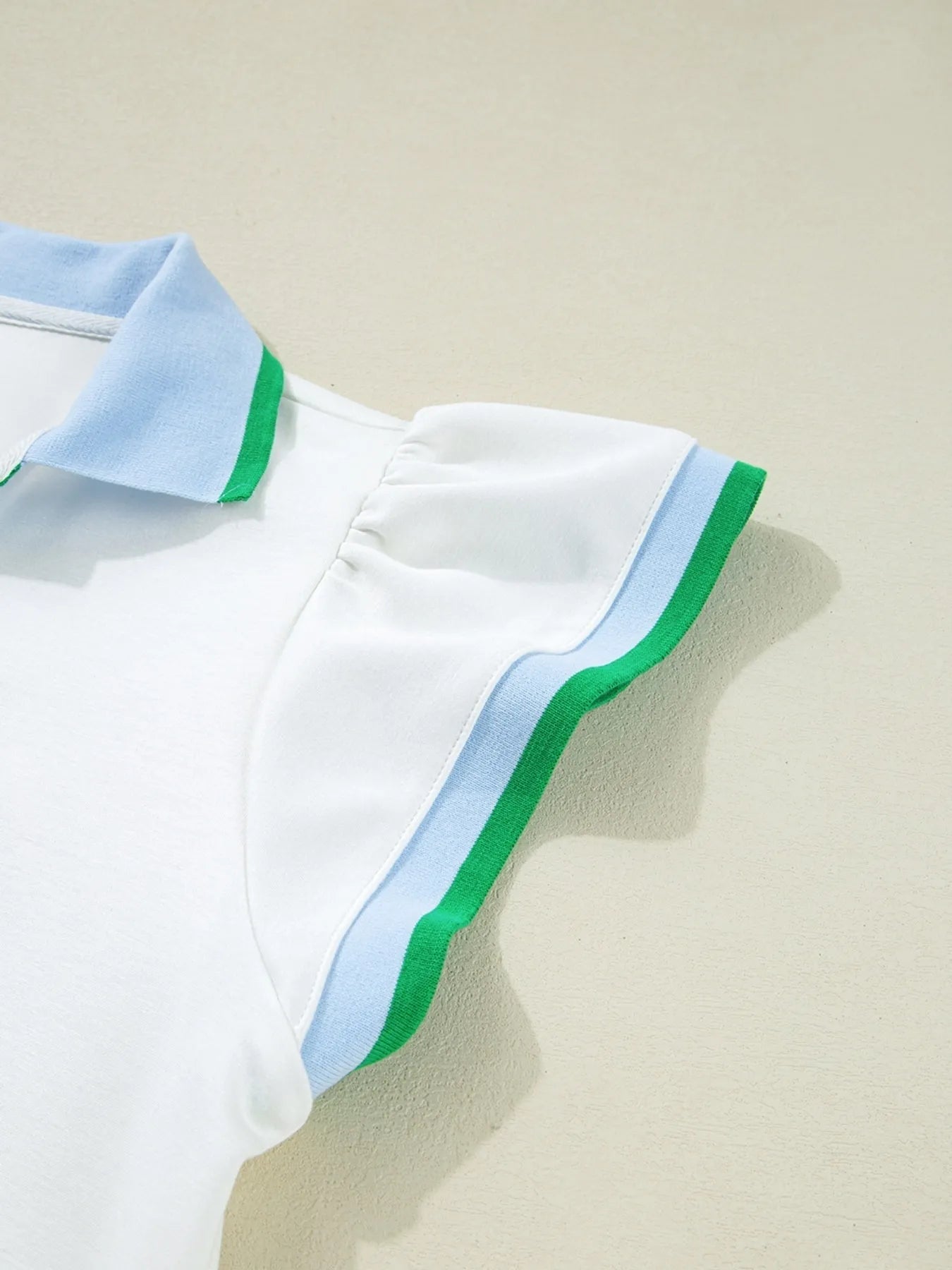 Contrast Trim Top and Mini Skirt Set