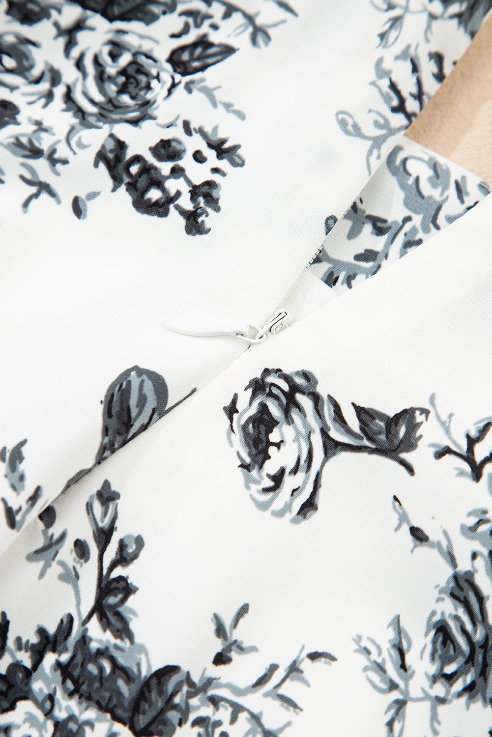 Black Boho Floral High Waist Ruffle Split Maxi Skirt