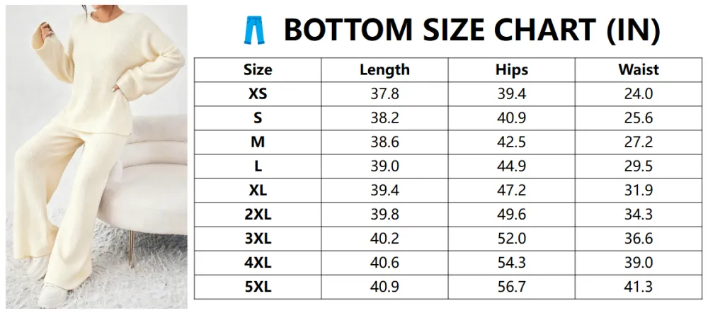 Women's Raglan Sleeve Split Long Sleeve Sweater & Elastic Waist Pants Set