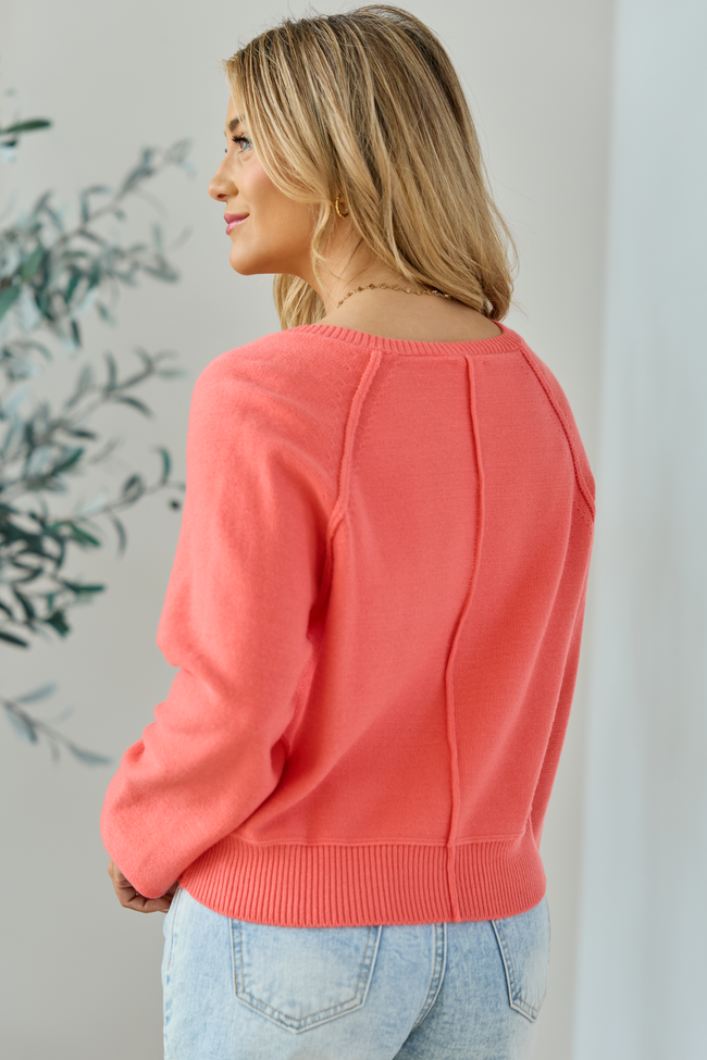 Casey Coral Henley Pullover