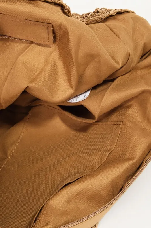 Fame Straw Knit Tote Bag