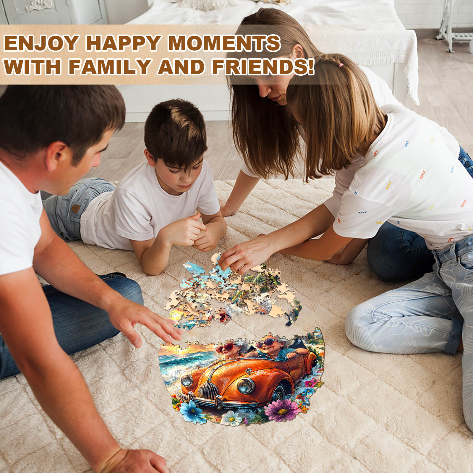 Happy grandma-2 Wooden Jigsaw Puzzle