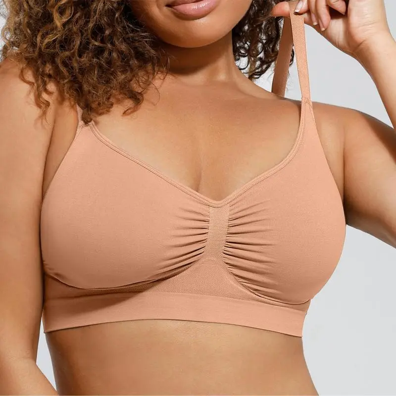 Women's Wireless Bra Comfort Bralettes No Underwire Unlined Cami Bra Seamless Tshirt Bras Sports Bra