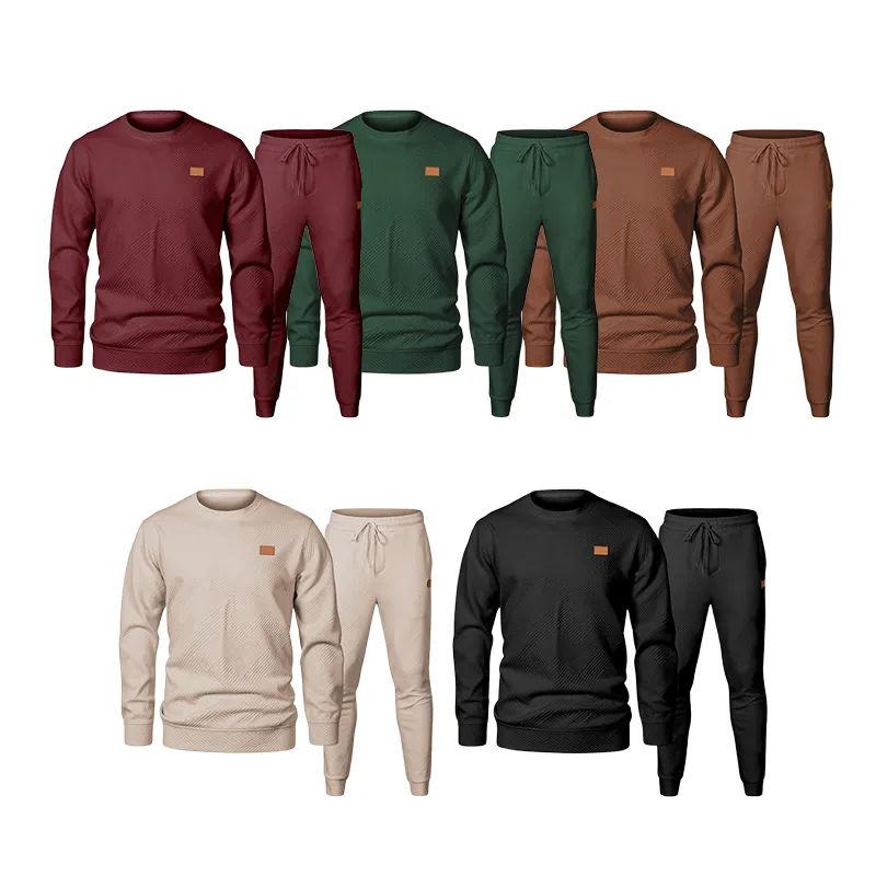 🔥Last Day Promotion 89% OFF🔥Men's casual fashion suit knitted sweatshirt and pants two-piece set