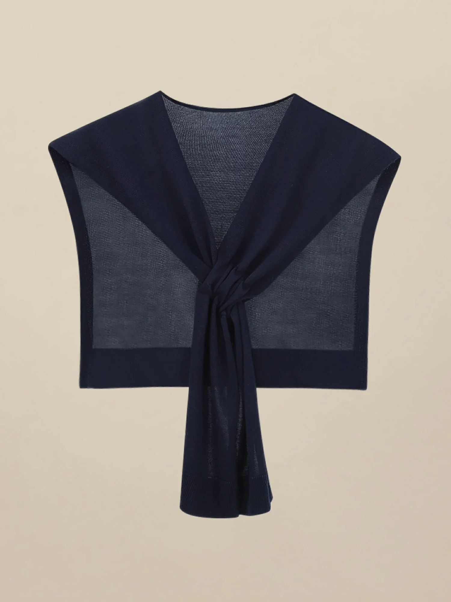 Women's 100% Lyocell Knitted Knotted Shawl Wraps Detachable False Collar