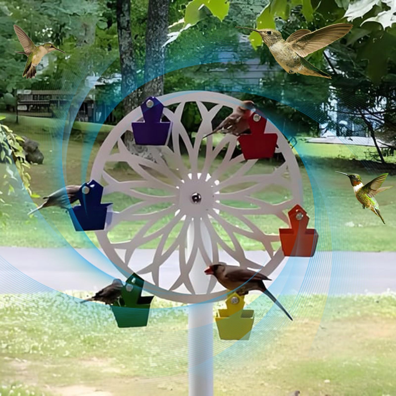 Wheel Bird Feeder - The Ferris Wheel of Fun for Your Feathered Friends