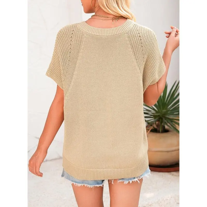 Women's Short-sleeved Knit Shirt