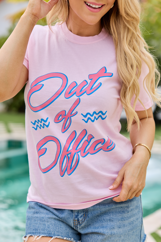 Out Of Office Light Pink Graphic Tee