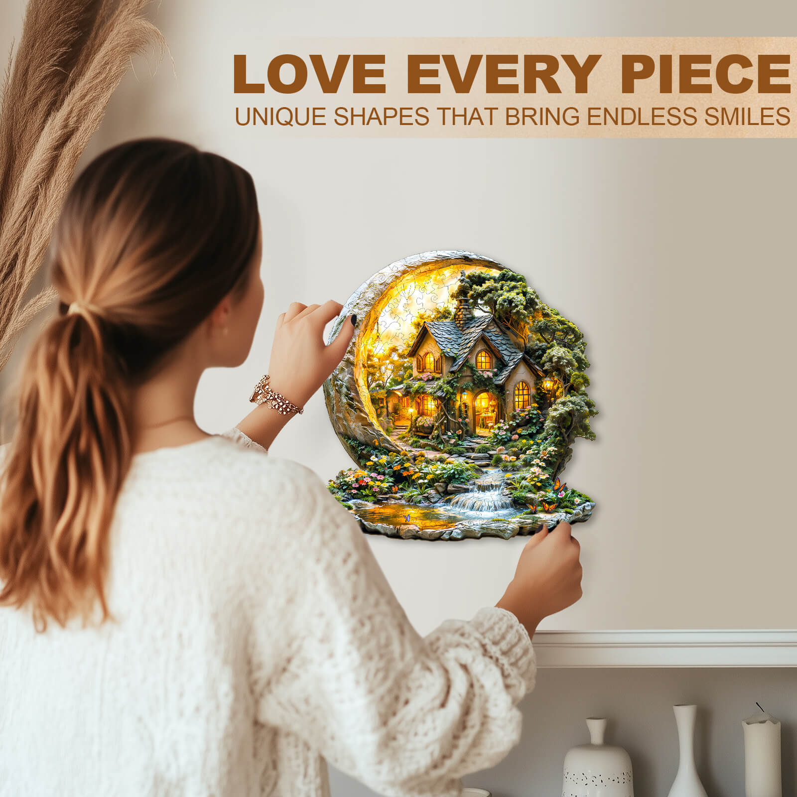 Moonlight Garden-1 Wooden Jigsaw Puzzle