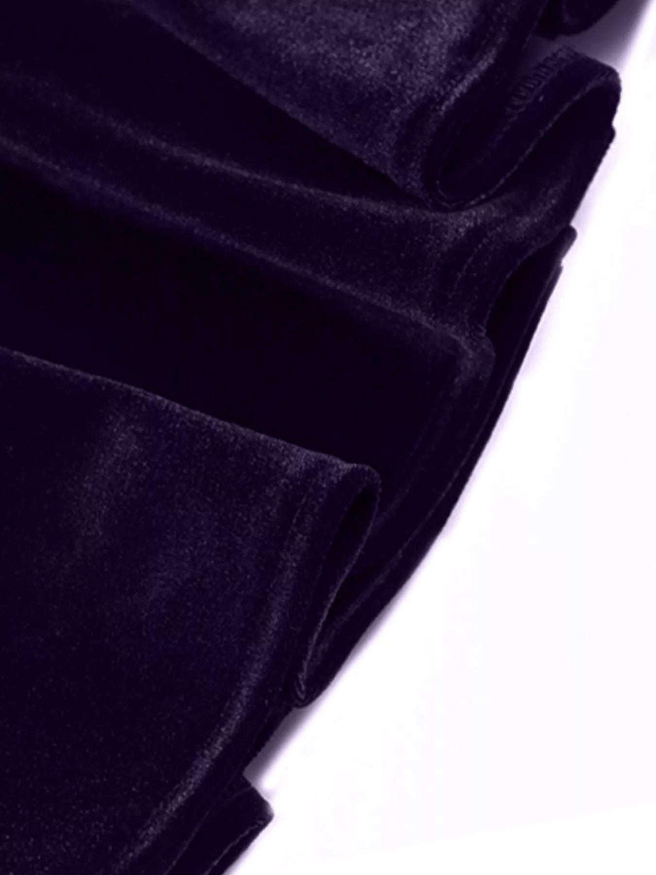 Velvet Ruched Long Sleeve T-Shirt