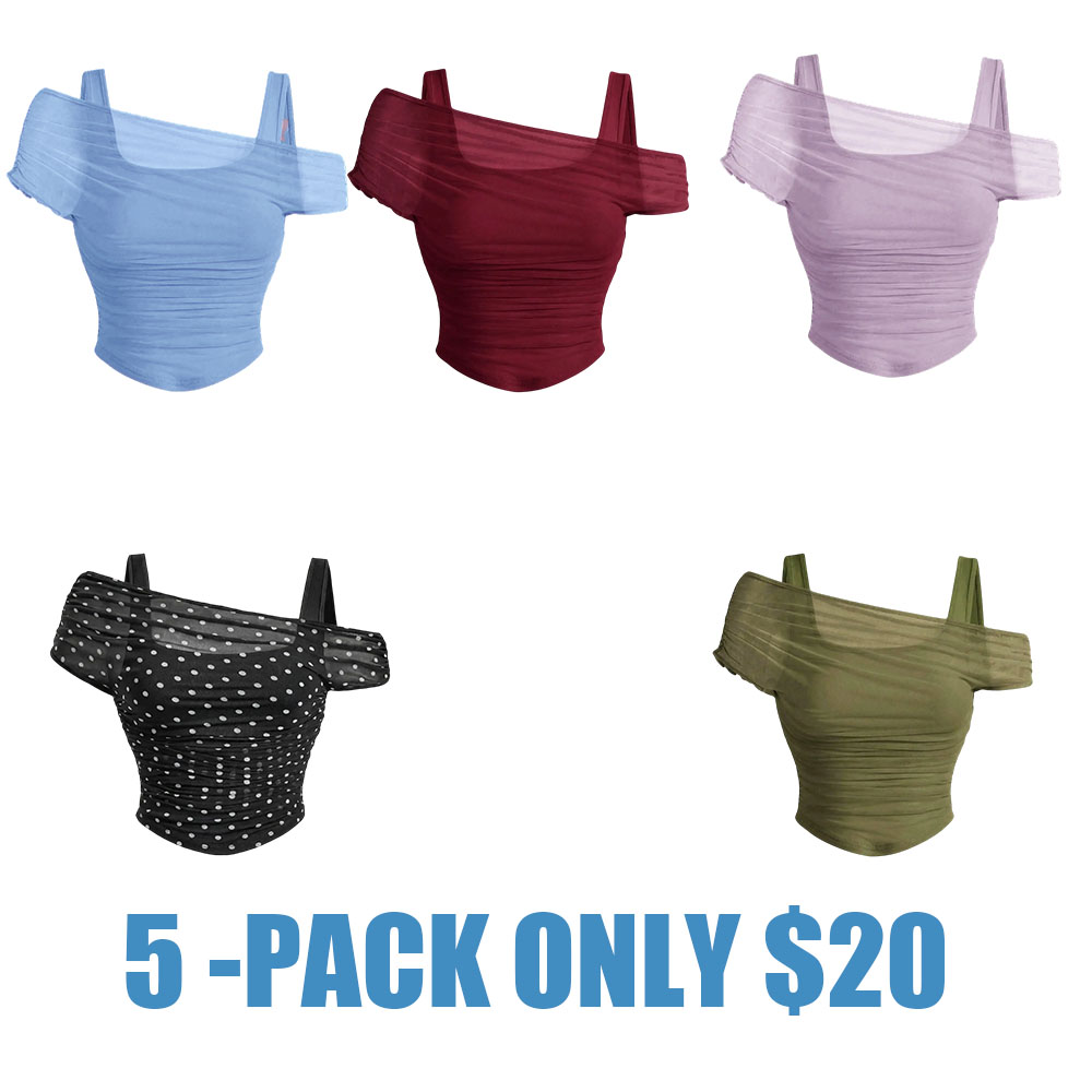 Asymmetric Ruched Crop Top - Valentine’s Day Edition