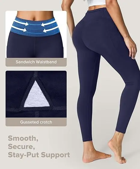Women's High Waisted Thermal Waterproof Tummy Control Leggings
