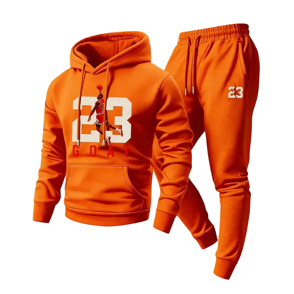 🔥Last day promotion Men's Minimalist Goat-Print Tracksuit Hoodie & Sweatpants Set