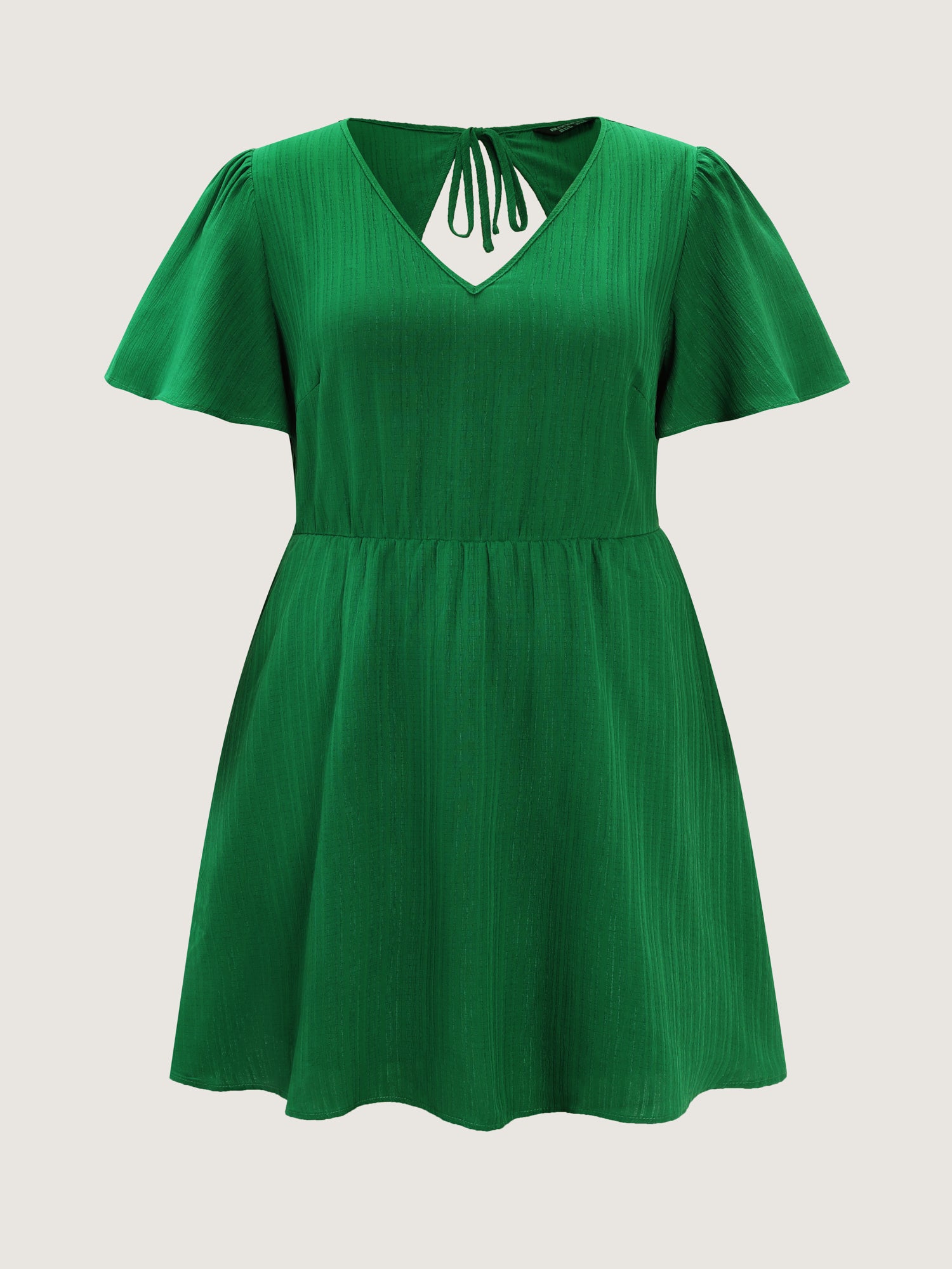 V-Neck Plain Built-in Bottoms Mini Dress