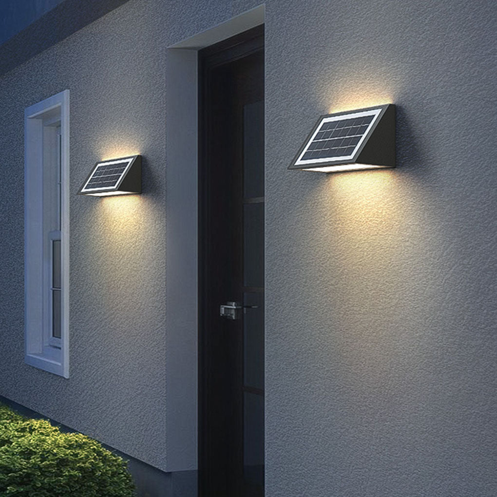 Minimalist LED Light Controlled Solar Bidirectional Lighting Outdoor Wall Light