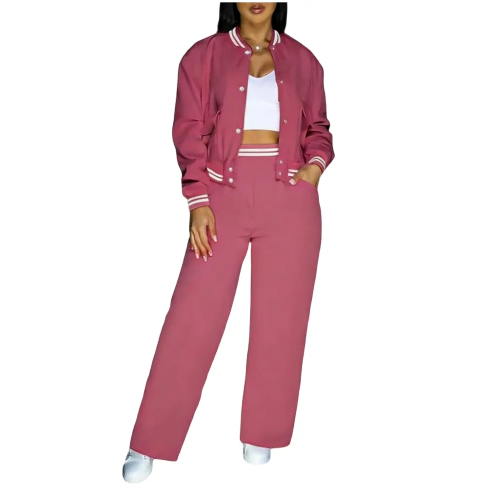 Women’s 2-Piece Baseball Jacket Set