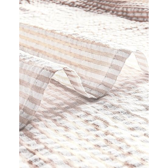 Men‘s Striped Summer Shirt Casual Button Down Short Sleeve Beach Shirts