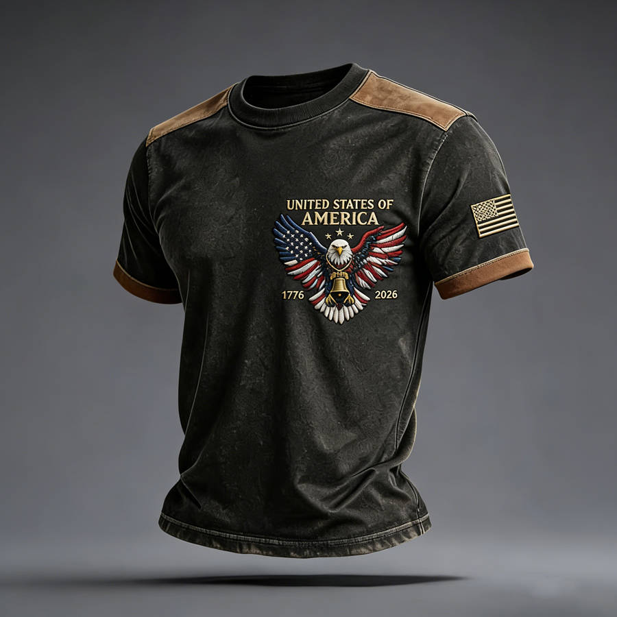 Men'S Round Neck Short Sleeved T-Shirt