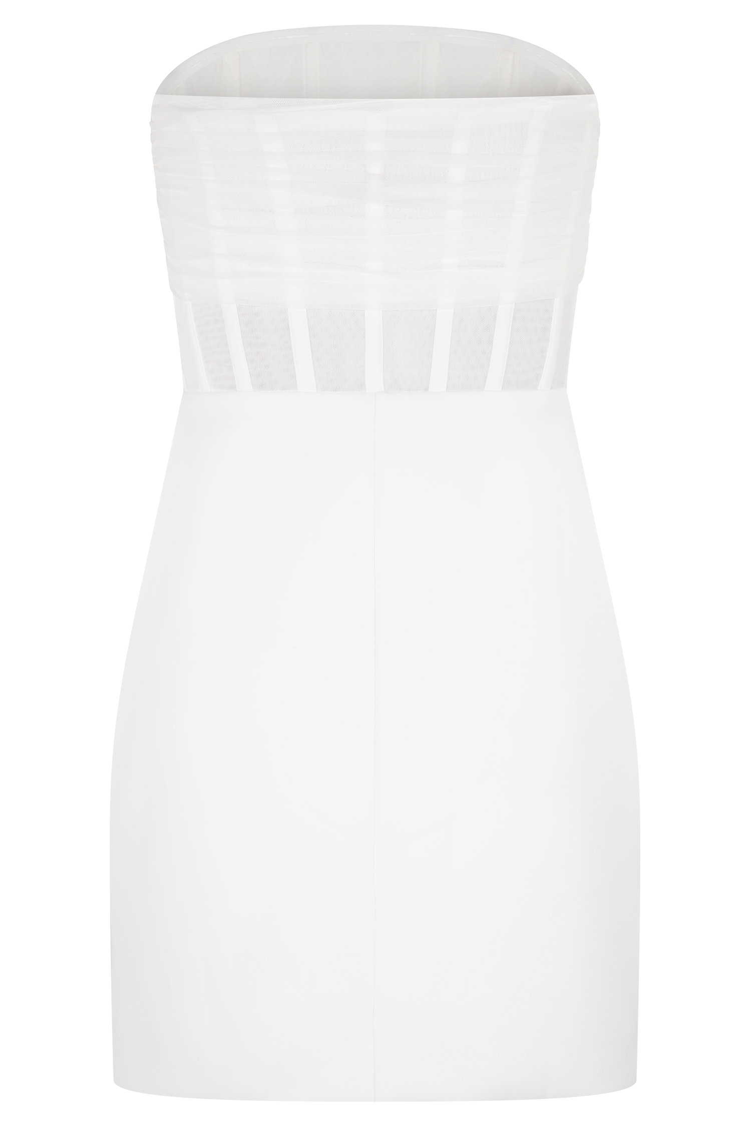 Ivory Mesh Corset Mini Dress