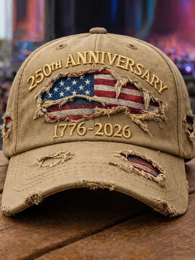 Unisex Retro Independence Day 250Th Anniversary Commemorative Print Casual Baseball Cap