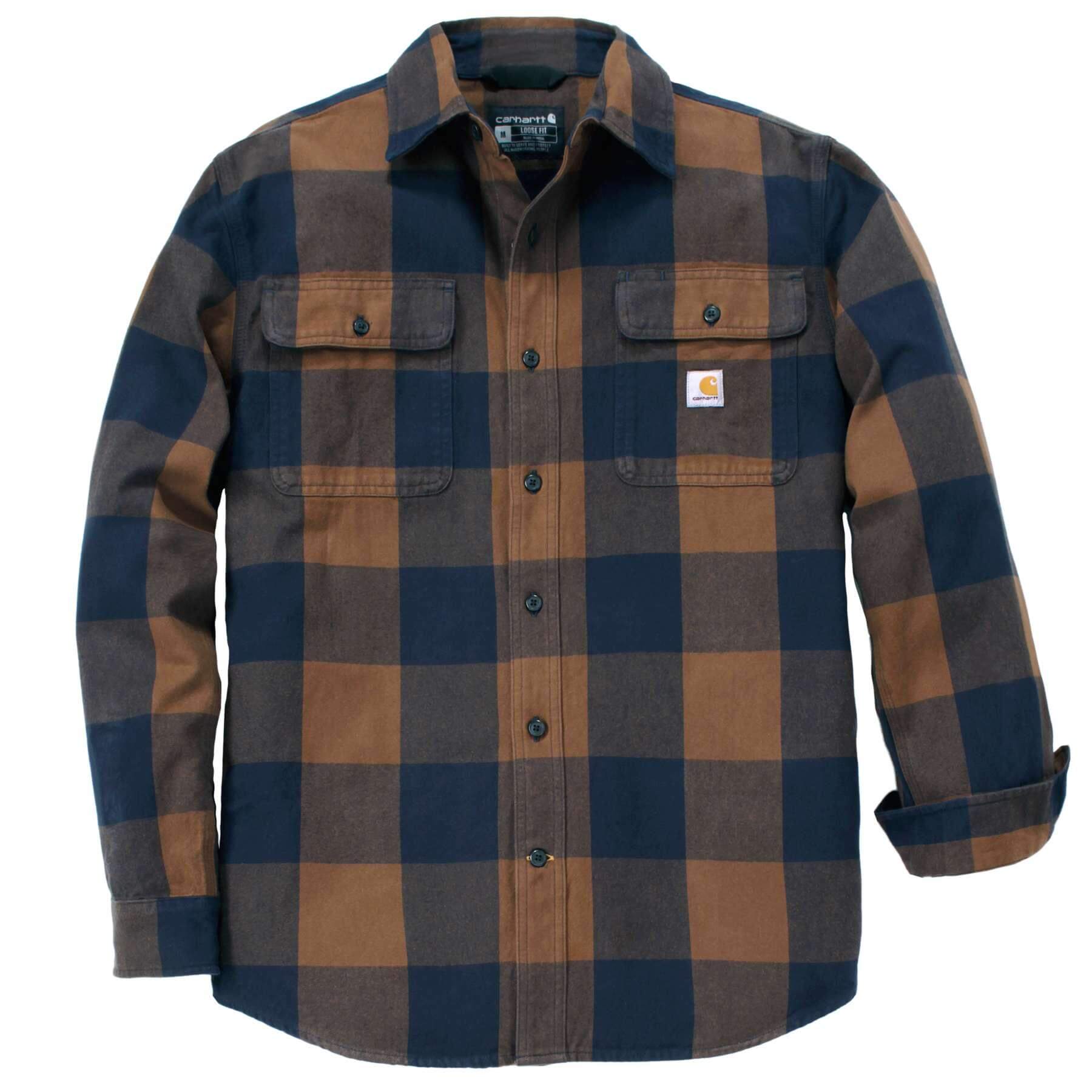 CHT Loose Fit Heavyweight Flannel Long-Sleeve Plaid Shirt 107013