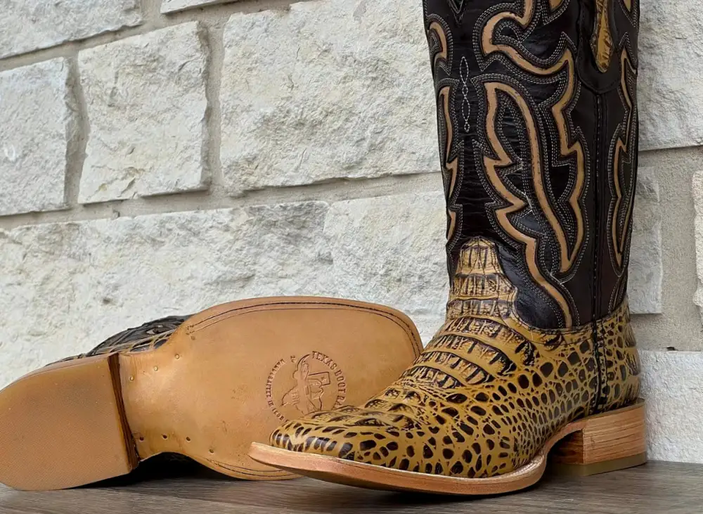 Men’s Honey Crocodile Horn-Back With Brown Shaft