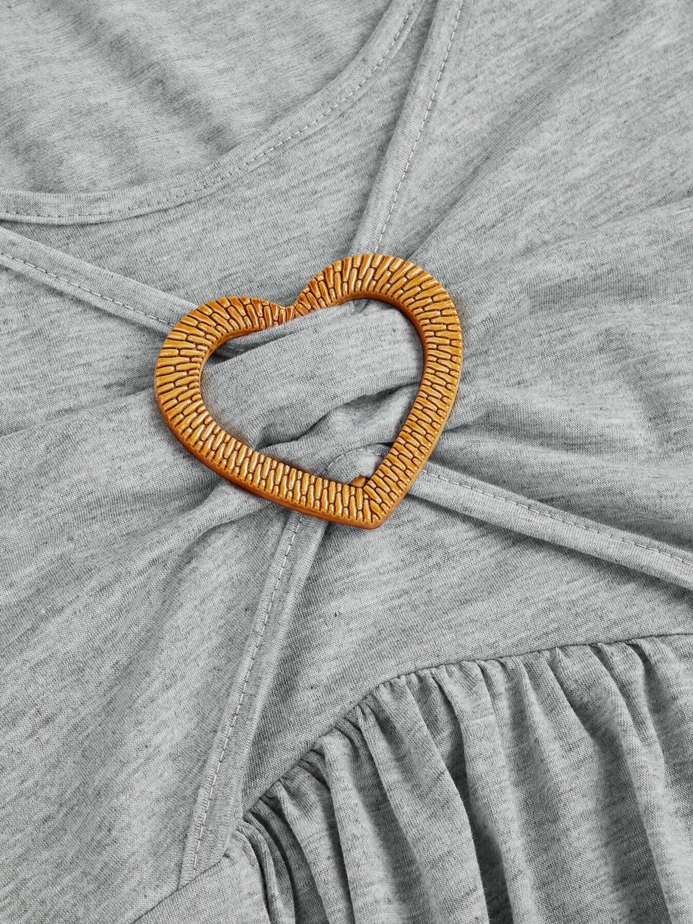 Full Size Heart-Decor Layered Midi Dress Plus Size