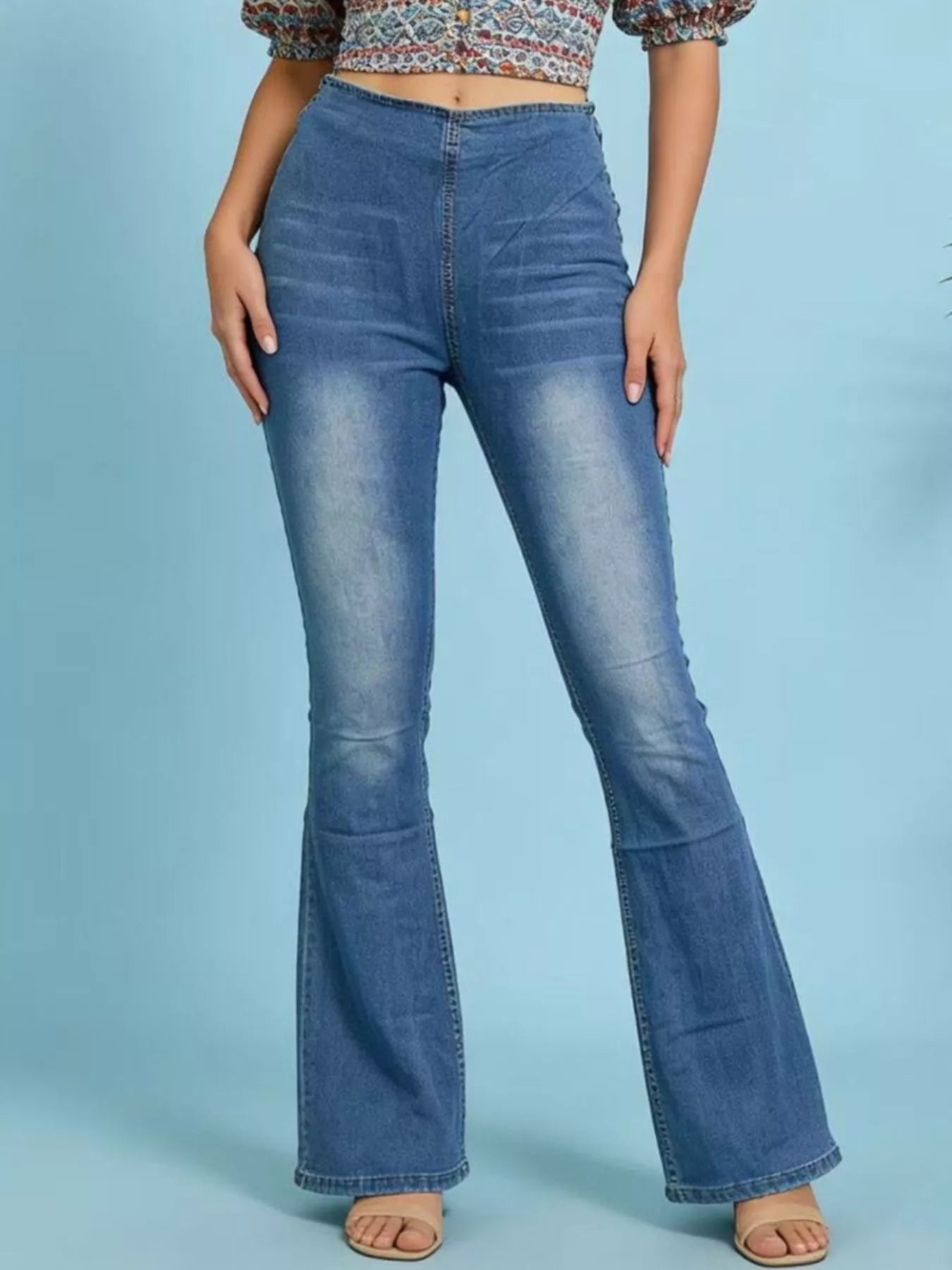 High-Waisted Flare Jeans