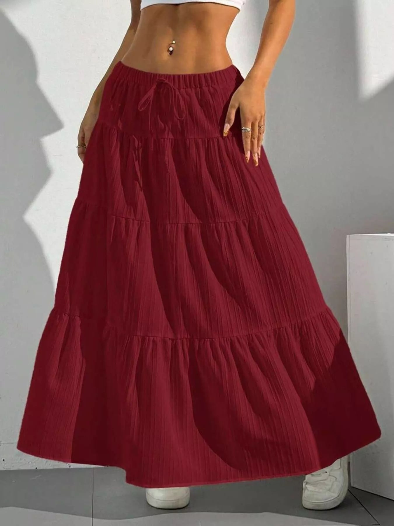 Flowy Tiered Maxi Skirt