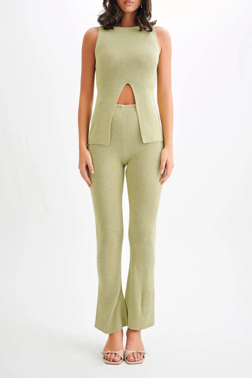 Casual Style Straight Leg Knit Pant