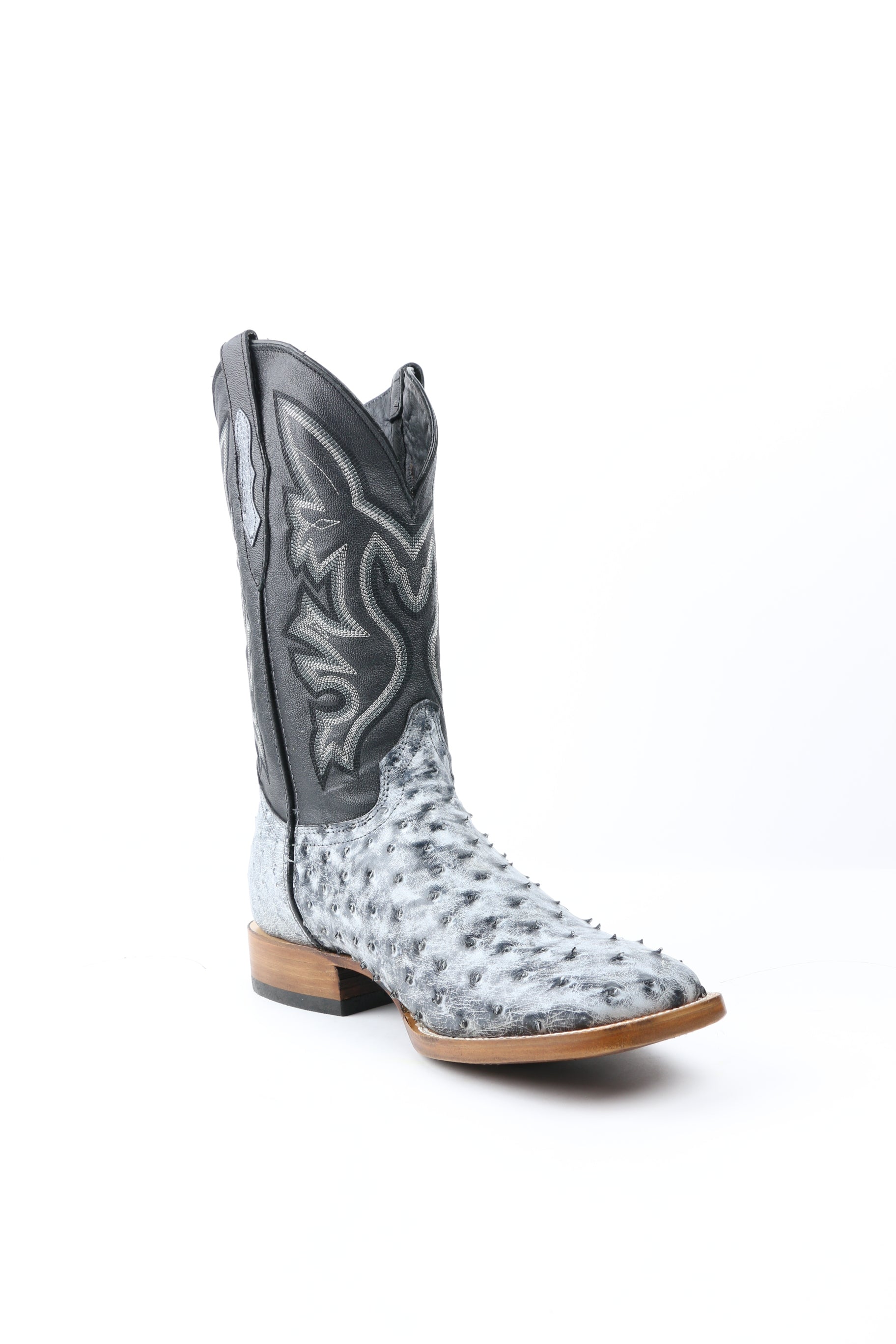 Chero's Premium Exotic Ostrich Charcoal Clearance Sale 70%OFF