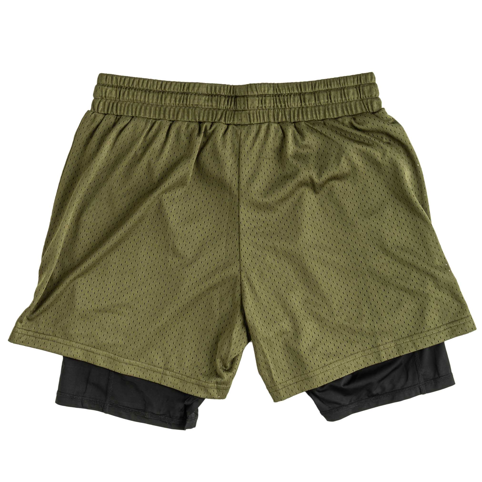TRAINING SHORT WITH LINER - OLIVE