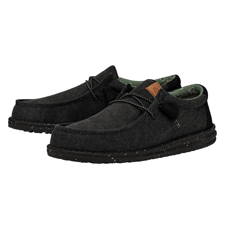 Wally Washed Canvas - Black/Black