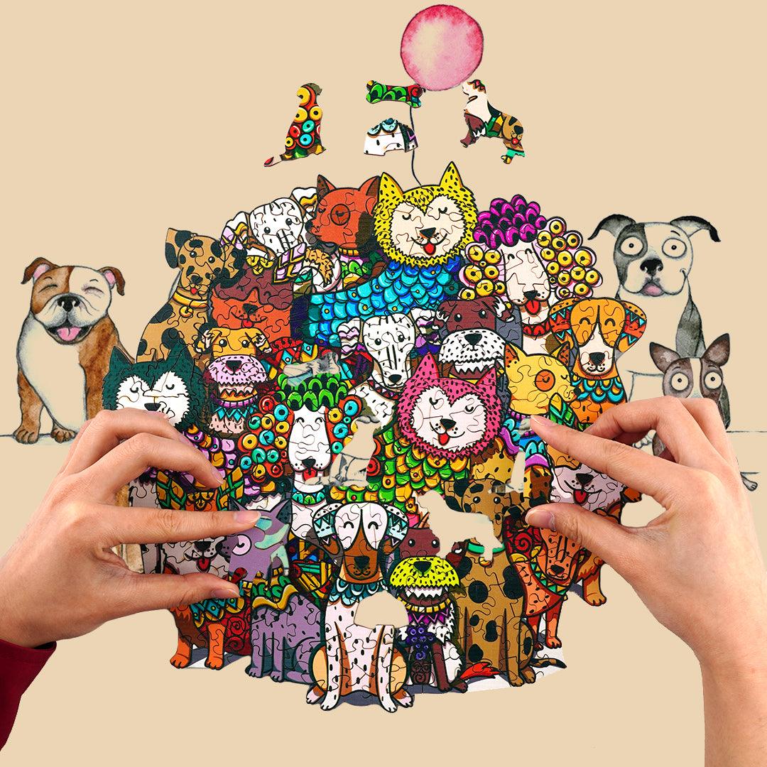 Rich Dog Wooden Jigsaw Puzzle