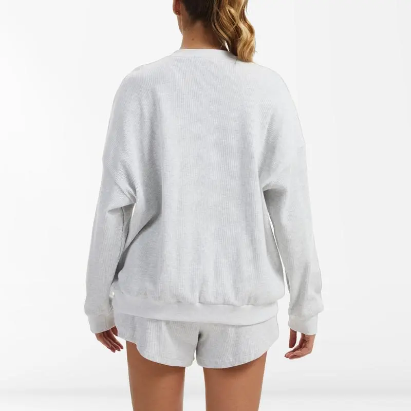 Women's Oversized Waffle Knit Lounge Set