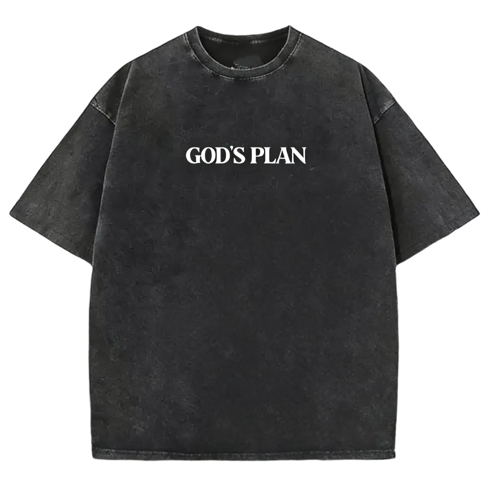 Women's God's Plan Washed Vintage Tee