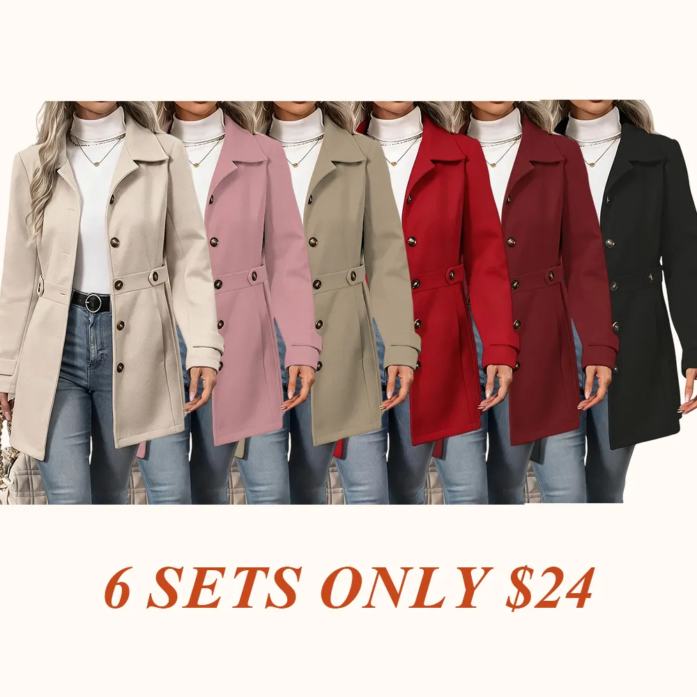 Women's Elegant Overcoat Notched Shawl Collar Single Breasted Outerwear Winter Long Coat