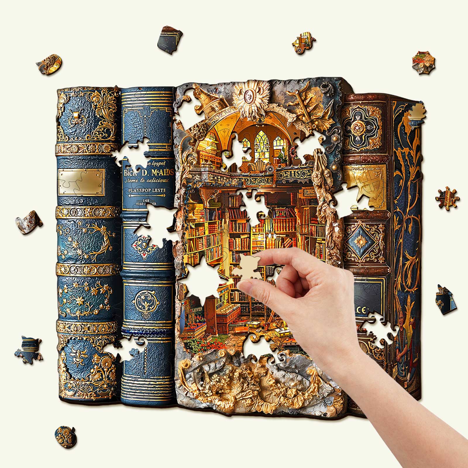 Story Realm Tome Wooden Jigsaw Puzzle