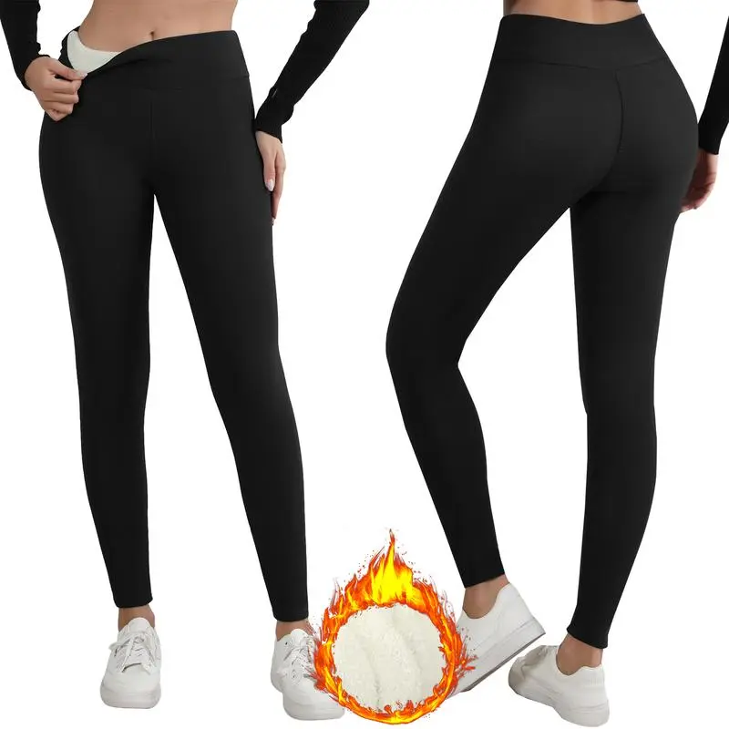 Winter Warm Fleece Lined Leggings High Waist Women's Casual Riding Workout Wear for Yoga