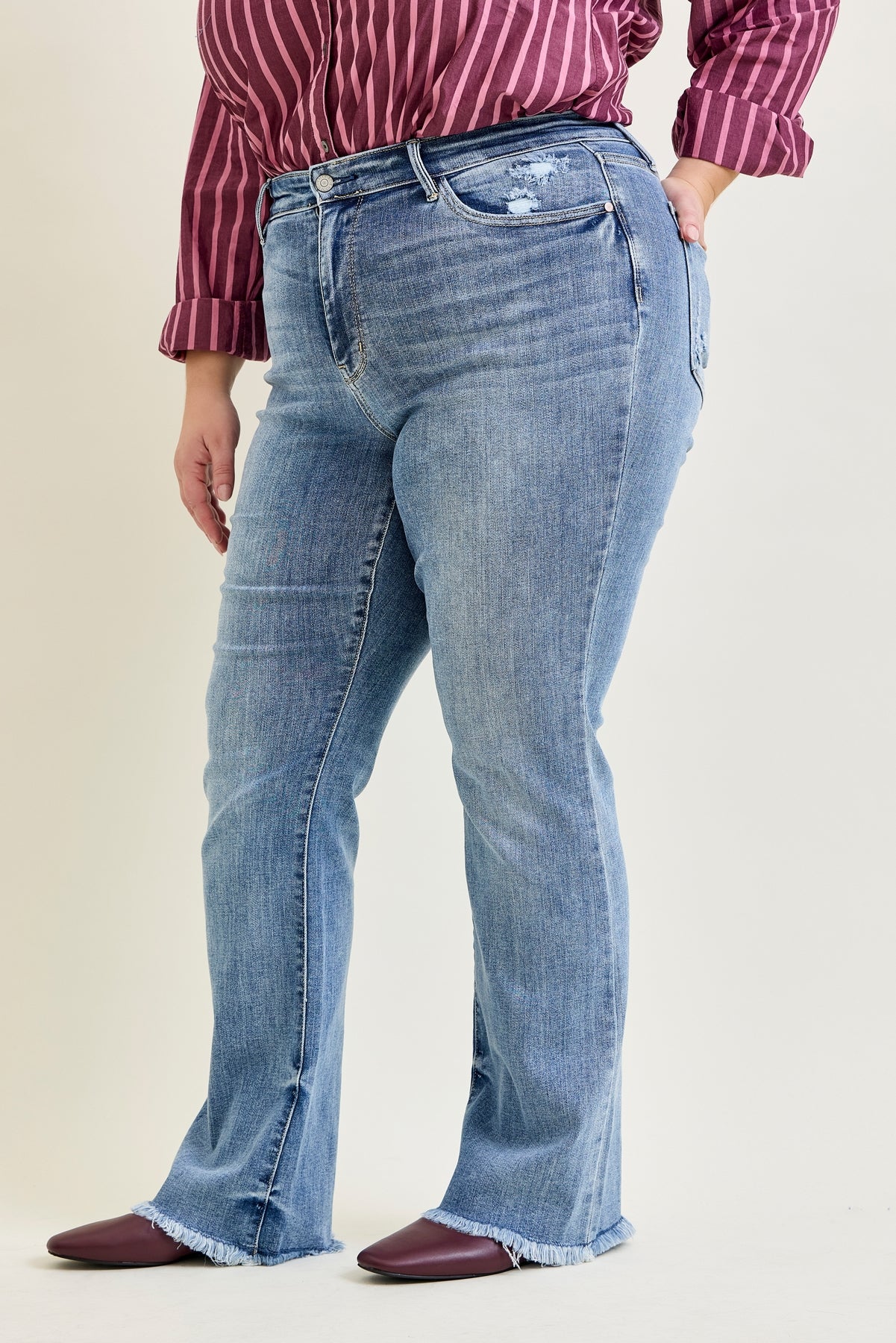 Daisy Bootcut with Fray Hem - PLUS