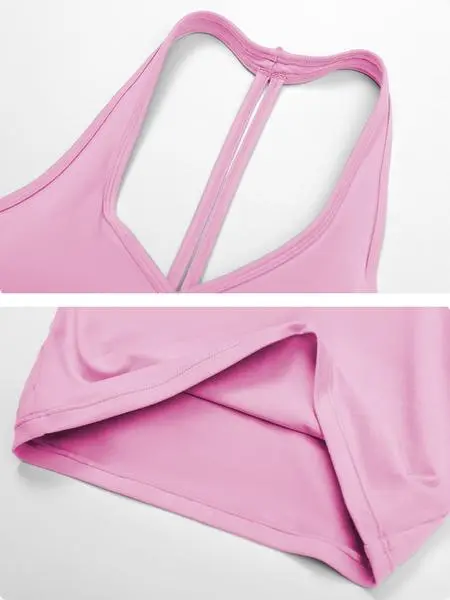 Women's Solid Crop Tank Top & Wide Leg Pants Set