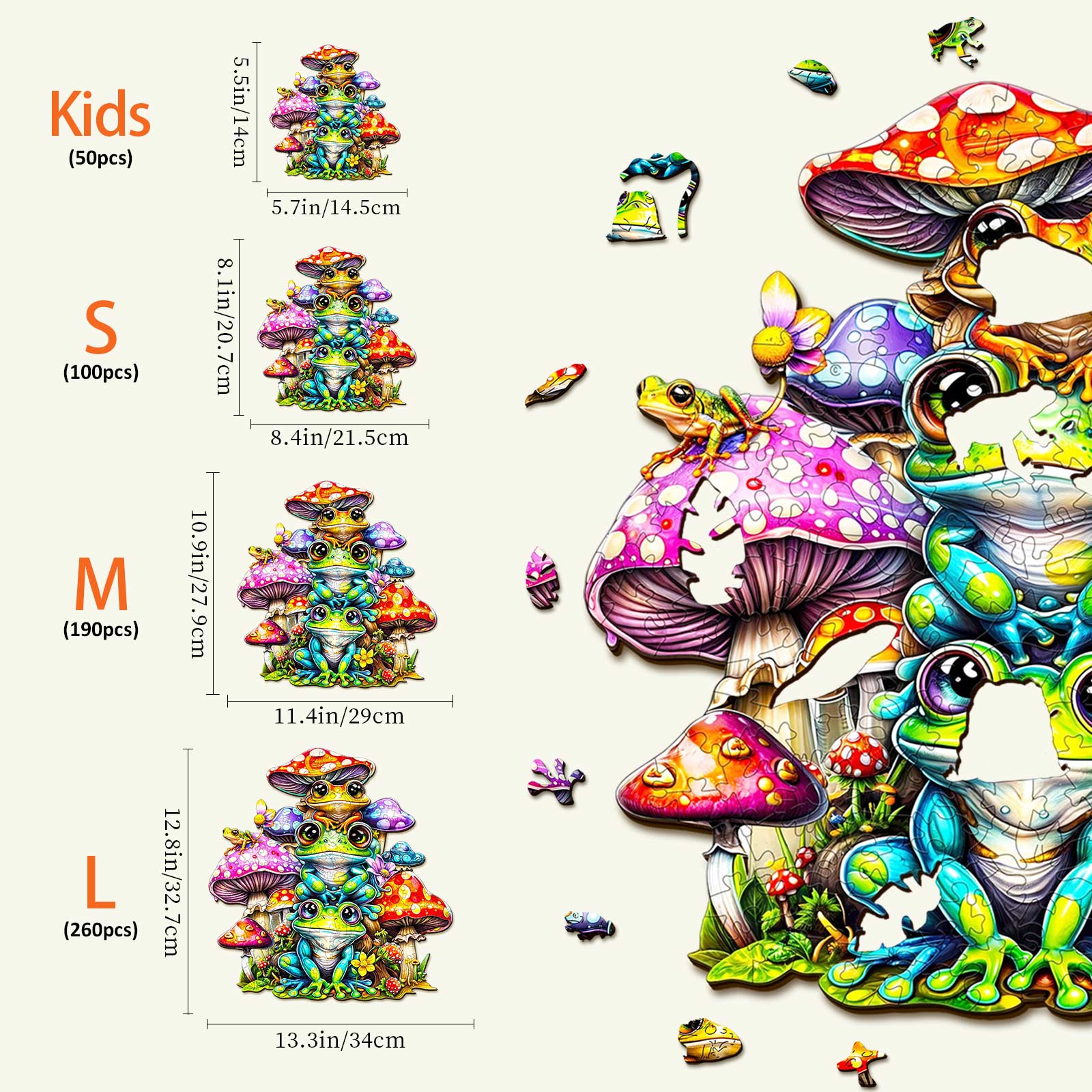 Frog Family Wooden Jigsaw Puzzle