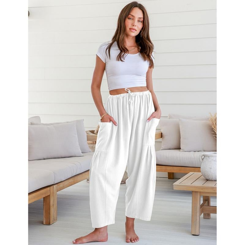 🎁Women's Polyester Wide Leg Pants with Pockets