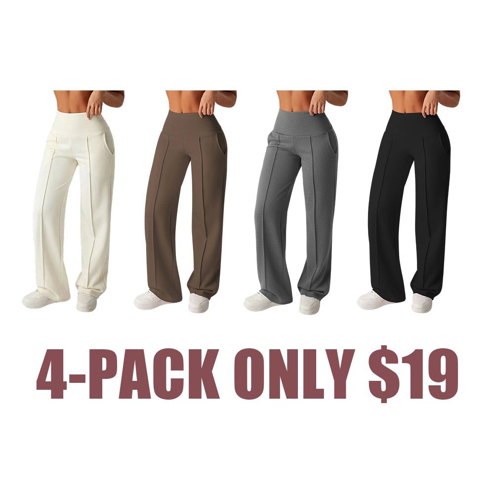 Women's High-Waisted Wide Leg Sweatpants with Pockets