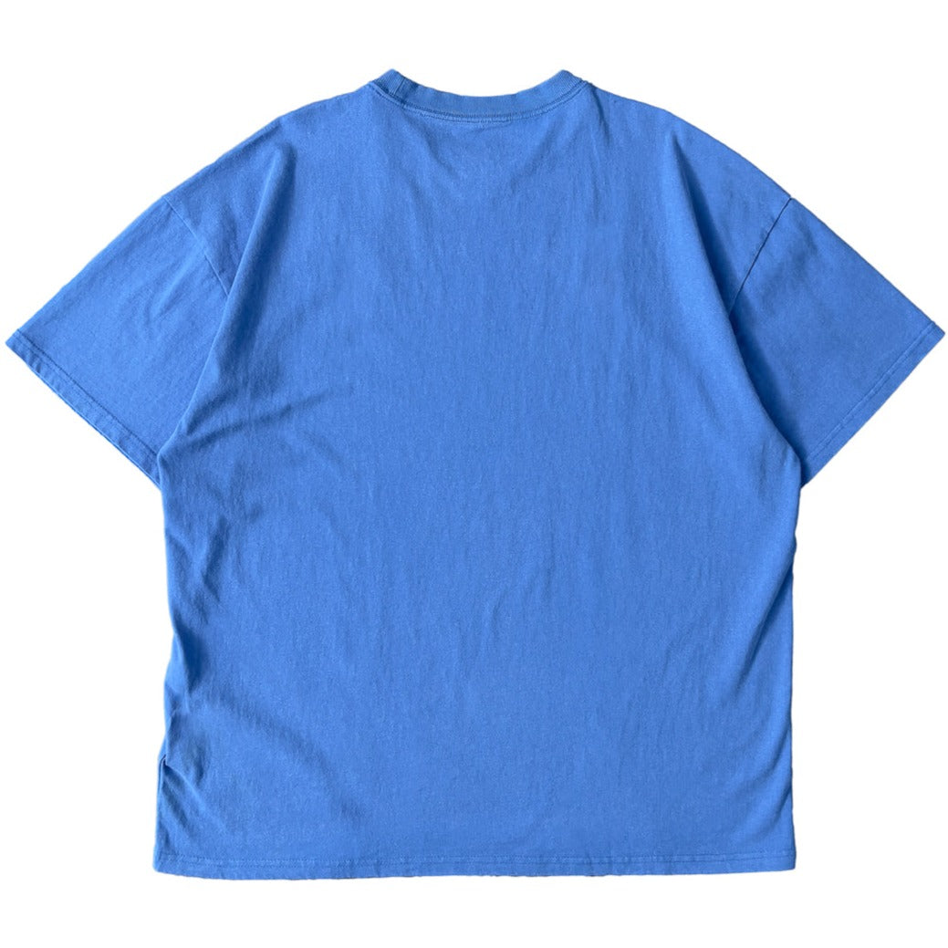 RELAXED FIT LUX SCRIPT T-SHIRT - BLUE / YELLOW