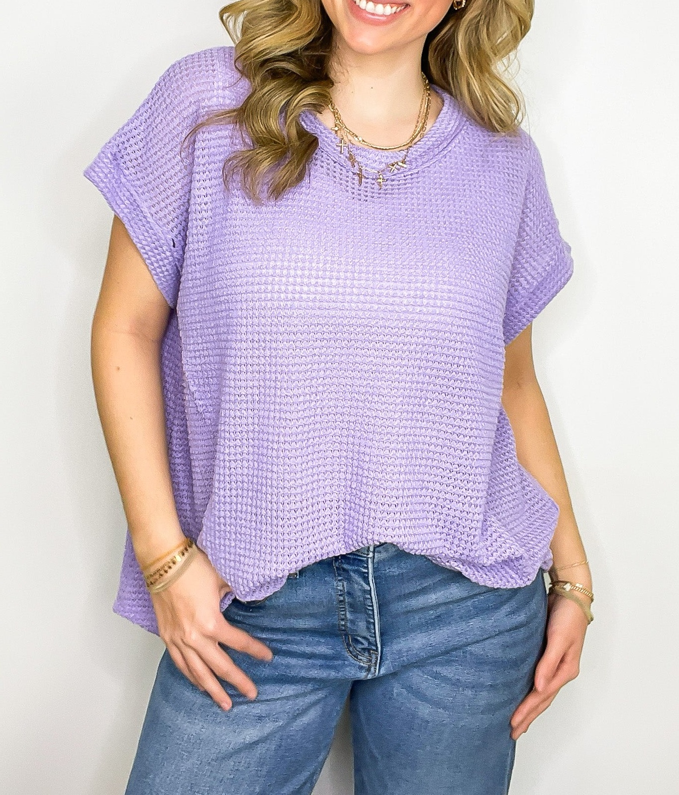 Free Flow Raw Edge Knit Top